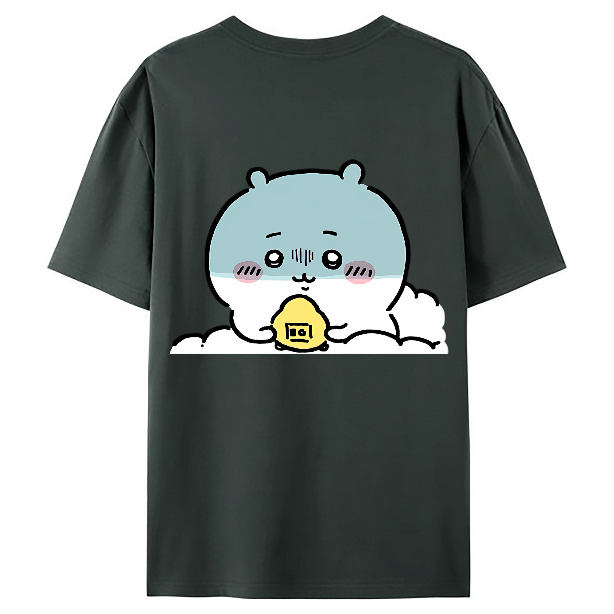 （画像用） ちいかわ ちいかわ Chii-kawa chiikawa 綿100％ メンズ半袖Tシャツ（バックプリント） 通気性